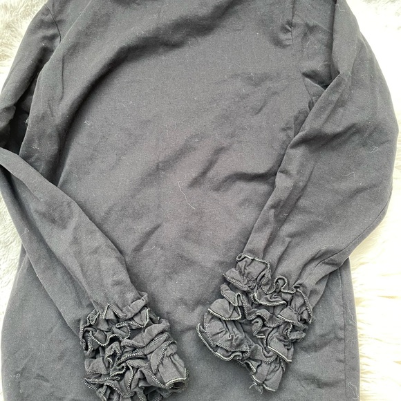 Black girls long sleeve with rouched wrists, 8 - Picture 4 of 4